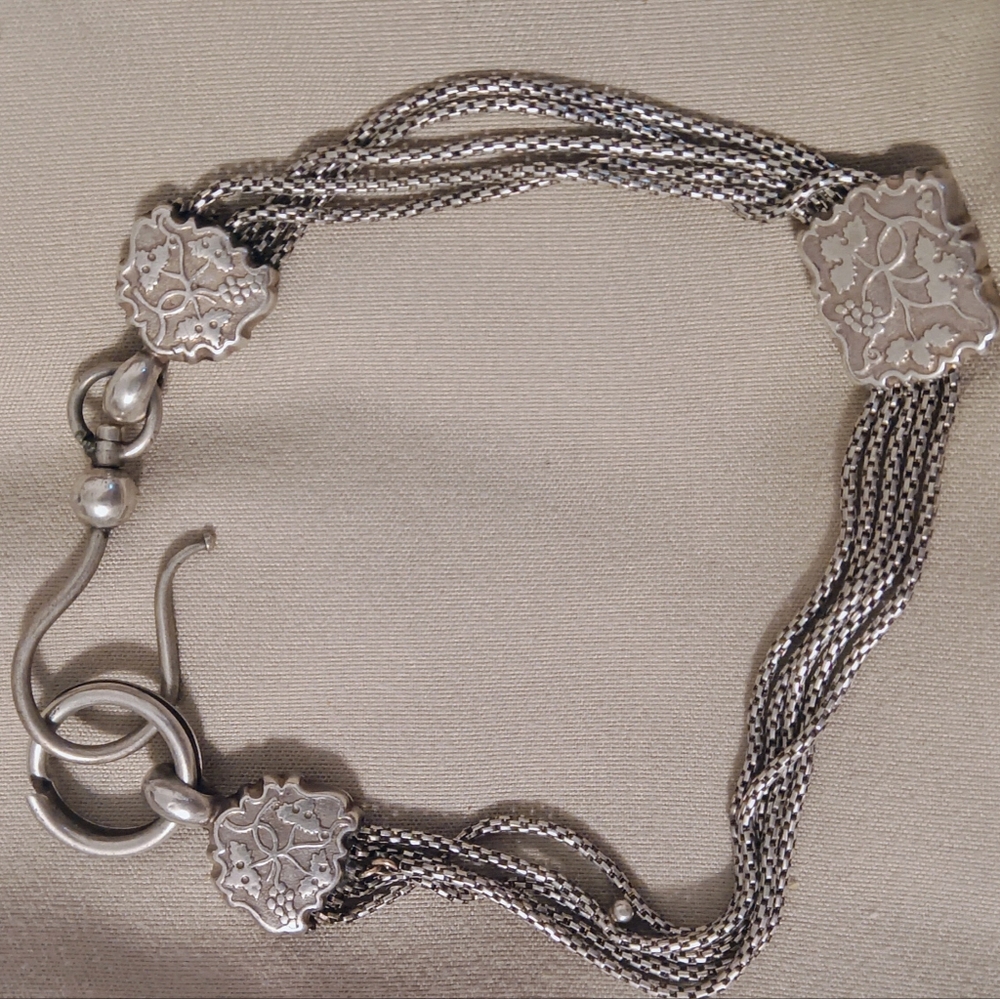 Antique Sterling Silver Watchchain